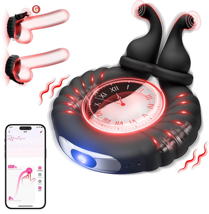 Bluetooth App Penis Ring Vibrator — Remote Couples Play