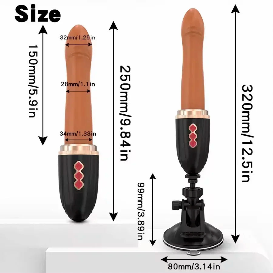 Telescopic Rotary Vibrator with Suction Cup