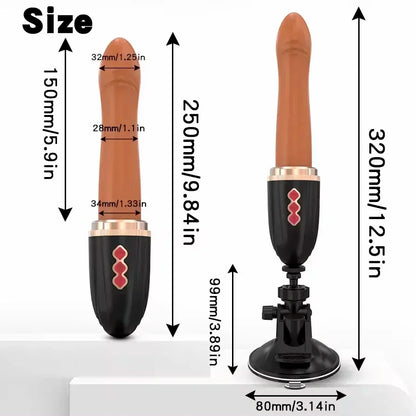 Telescopic Rotary Vibrator with Suction Cup