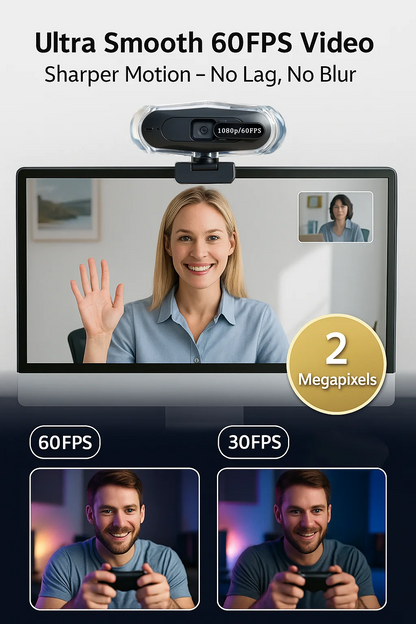 4k LED Light Autofocus Webcam