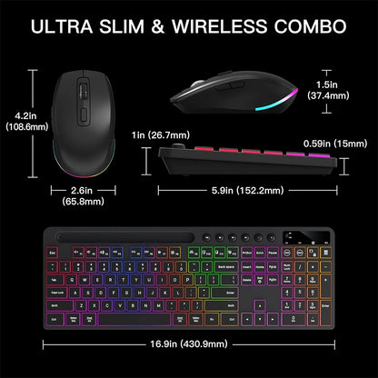 Silent Wireless Keyboard And Mouse