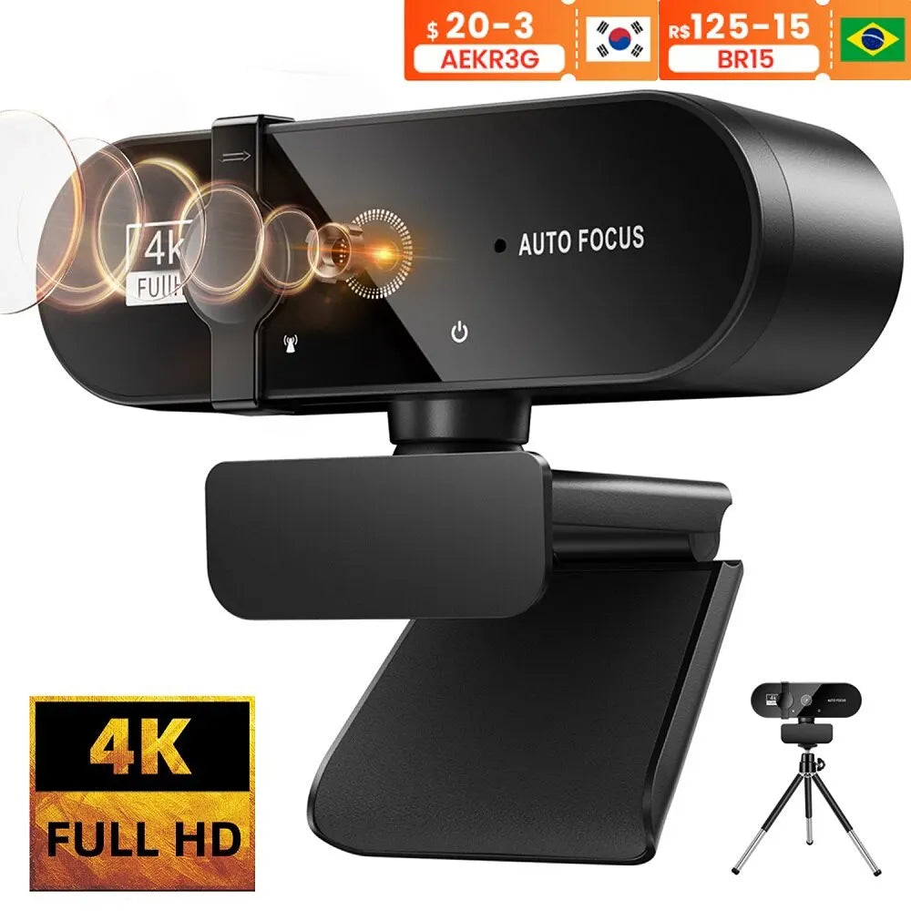 Ultra HD 4K Webcam with Auto Focus