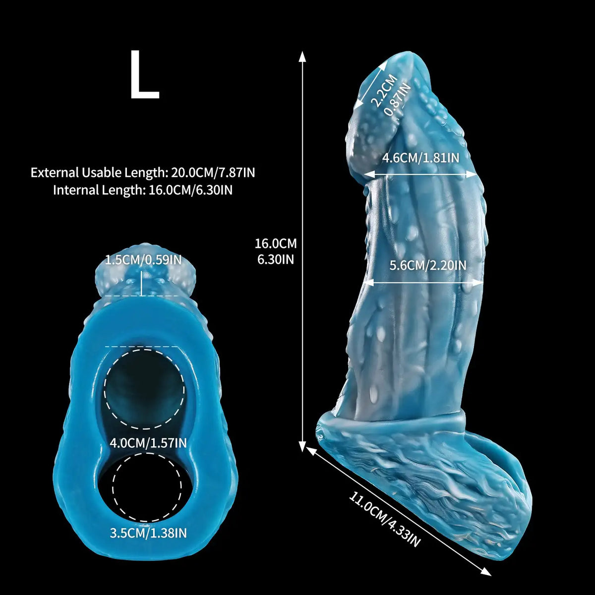 Hollow Silicone Fantasy Sleeve – M / L