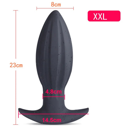 Huge Silicone Anal Plug — Progressive 5 Sizes S to XL