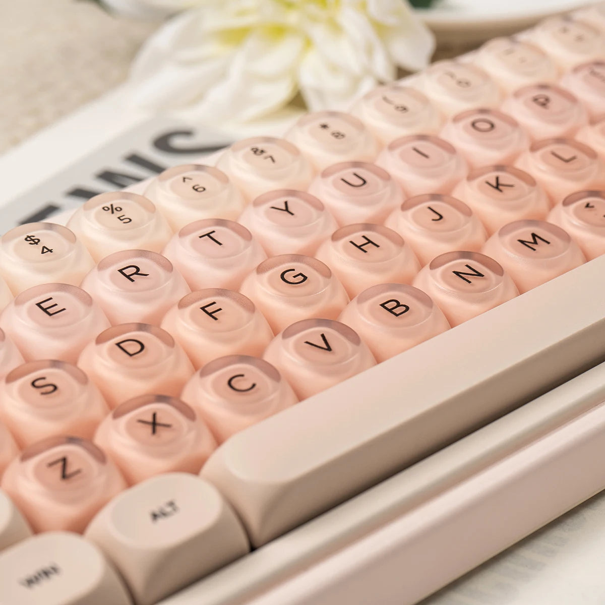 Stylish Beige Keyboard Keycaps