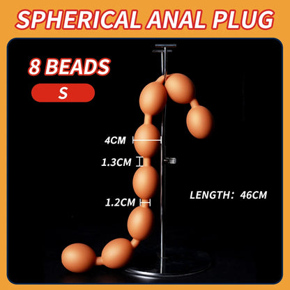 Extra-Long Soft Silicone Beaded Plug
