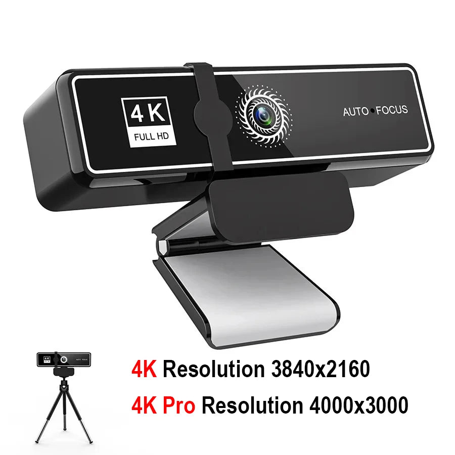 HD 4K Webcam with Autofocus