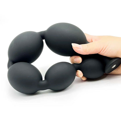 Huge 9 Ball Anal Plug Tail Sex Toys For Men Women Anal Dilator Soft Butt Plug with Tail Anal Beads Sex Party Erotic Toy Butplug
