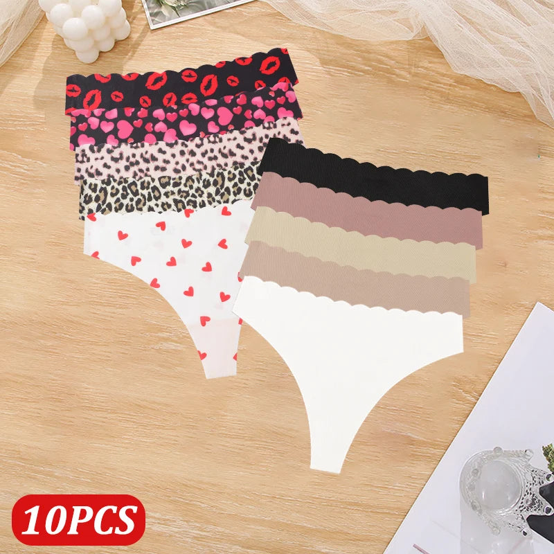 Solid Color Seamless Low Waist Soft Panties