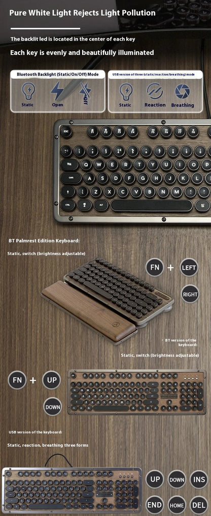 Premium handcrafted wood keyboard