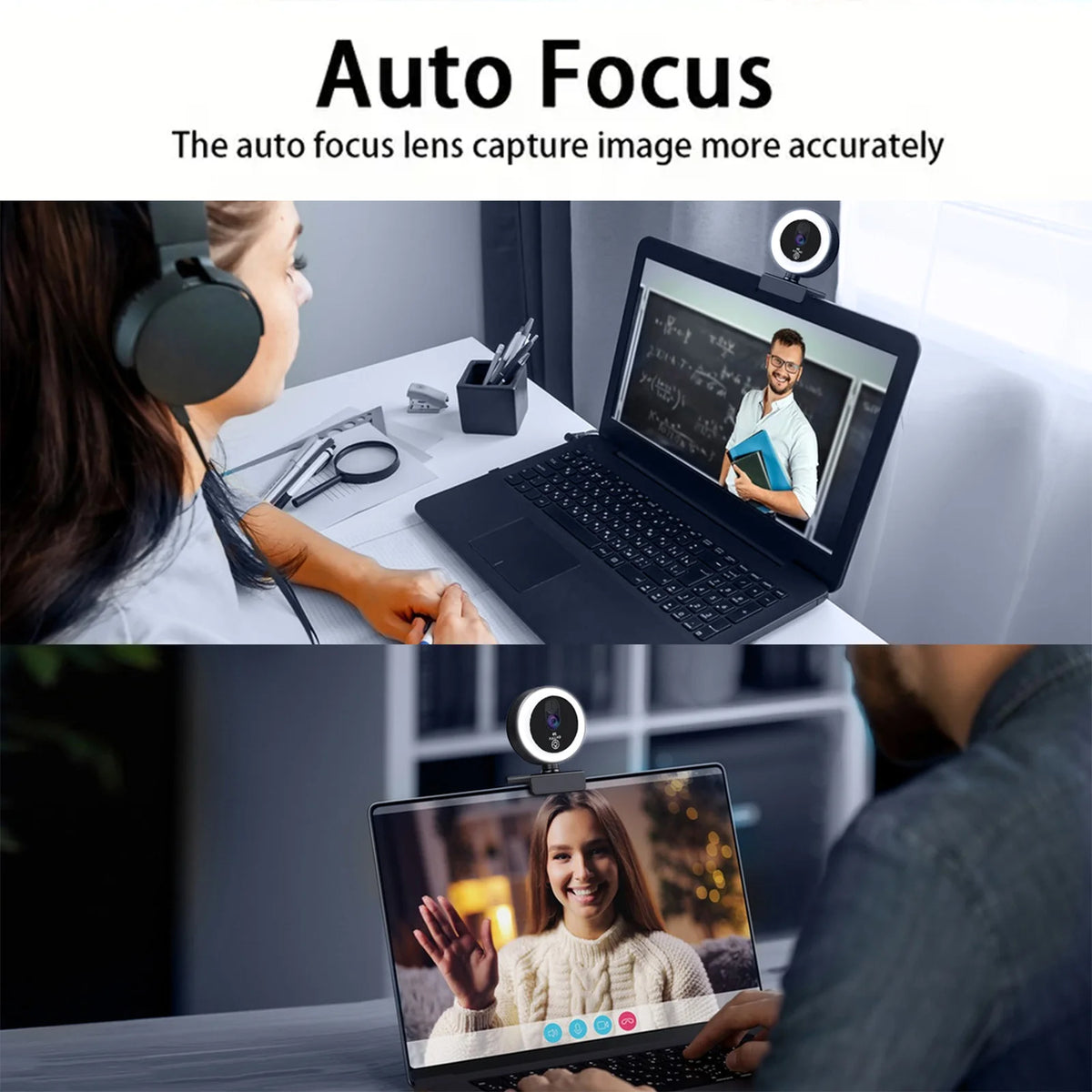 4K Streaming Ring Light Webcam