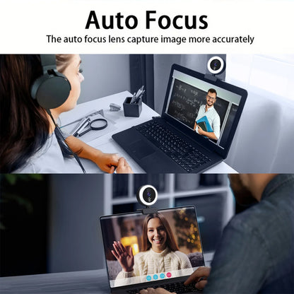 4K Streaming Ring Light Webcam