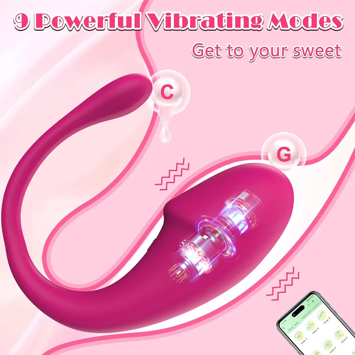 2-in-1 Dual G-Spot Clitoral Stimulator — 10 Modes 4 Colours