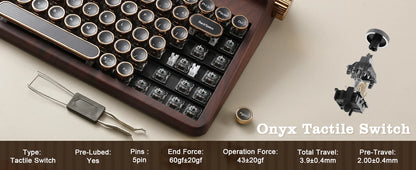 Creme Beige Premium Keyboard Golden