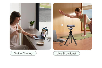 Full HD Webcam with Clear Audio Mic