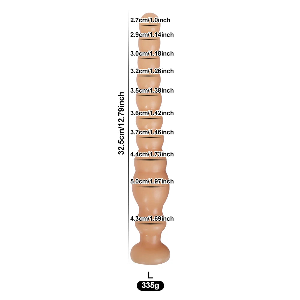 Long Graduated Anal Beads — Flexible PVC Four Styles