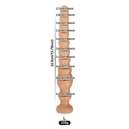 Long Graduated Anal Beads — Flexible PVC Four Styles