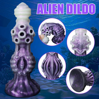 Dragon Scale Fantasy Silicone Dildo — 3 Vibrant Colours