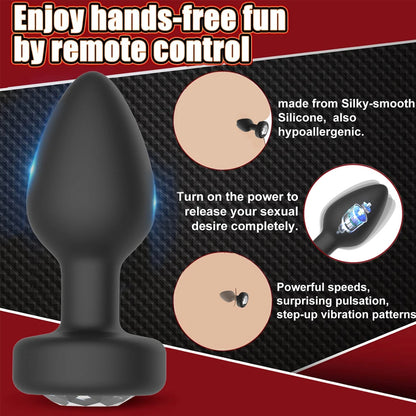 Remote Control Anal Vibrator — Wearable Silicone 3 Colours