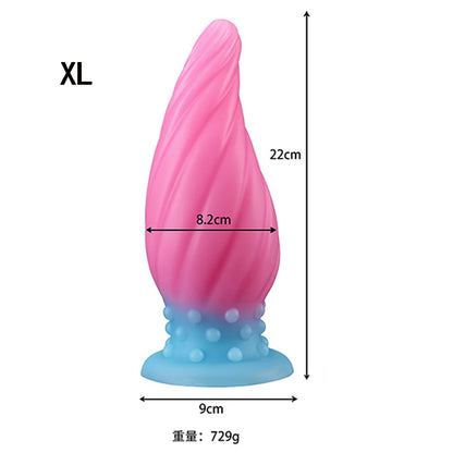 Luminous Glow Silicone Anal Plug — 5 Sizes Body Safe