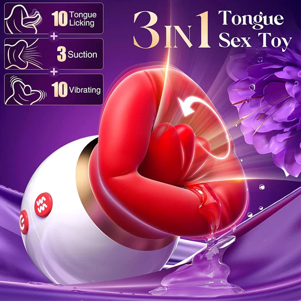 Rose Mouth-Shaped Vibrator Clitoral