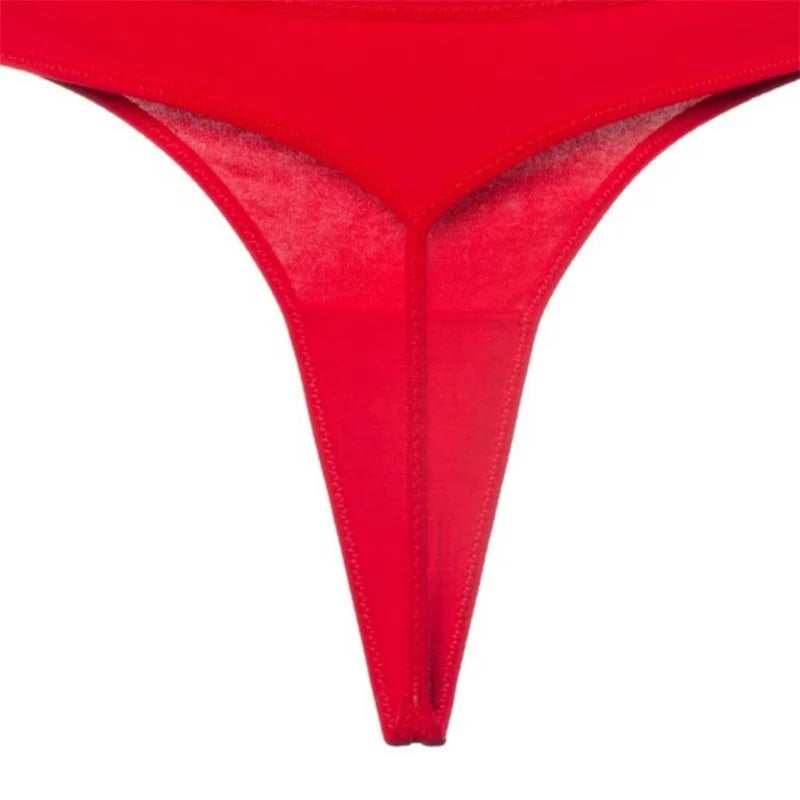 2 Pcs T-back Cotton Thong Underwear for Women Sports Ladies Seamless Panties Low Rise Solid Sexy Tanga