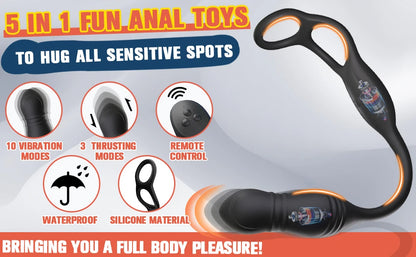 Thrusting Prostate Plug Vibrator