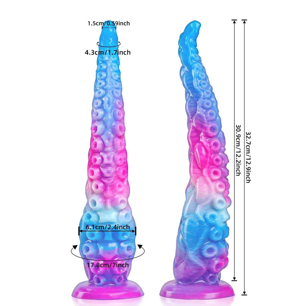 Flexible Tentacle Fantasy Silicone Dildo — 2 Colours