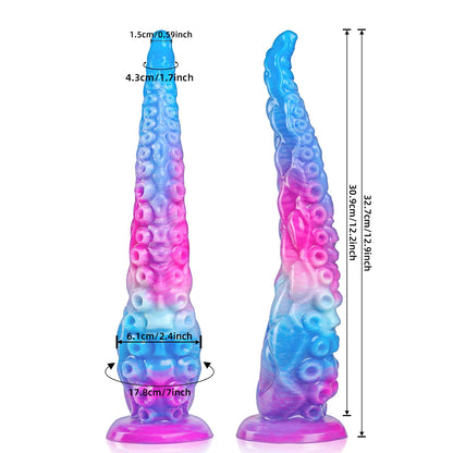 Flexible Tentacle Fantasy Silicone Dildo — 2 Colours