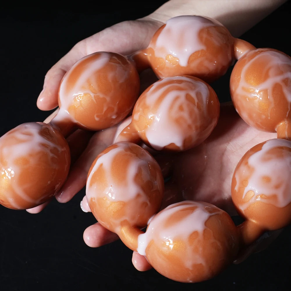 Extra-Long Soft Silicone Beaded Plug