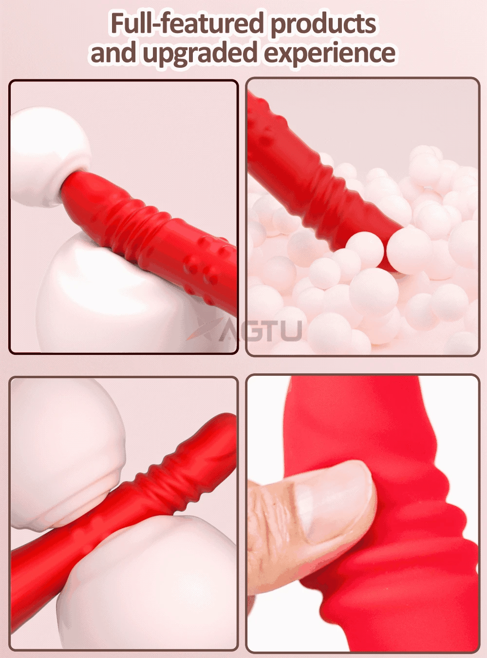 Thrusting Dildo Vibrator with Bracket Stand