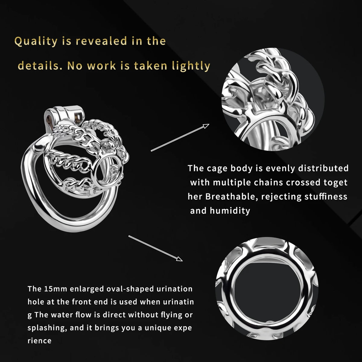 Binding Metal Chastity Cage
