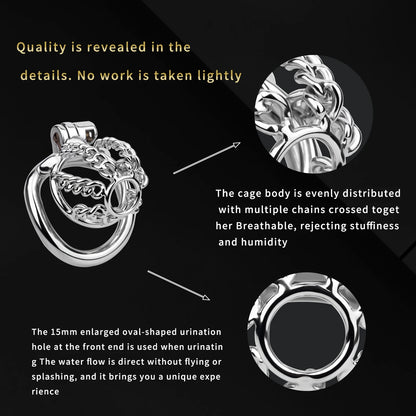 Binding Metal Chastity Cage