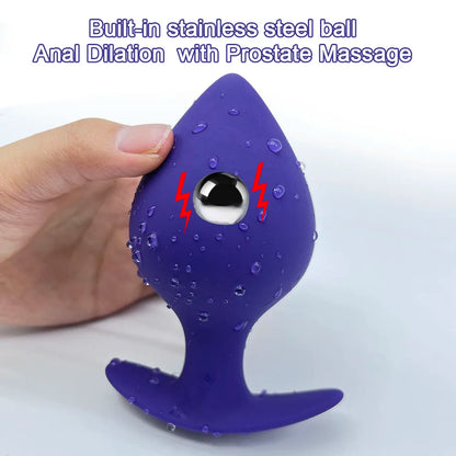 Hard Silicone Anal Training Plug — Progressive 5 Sizes