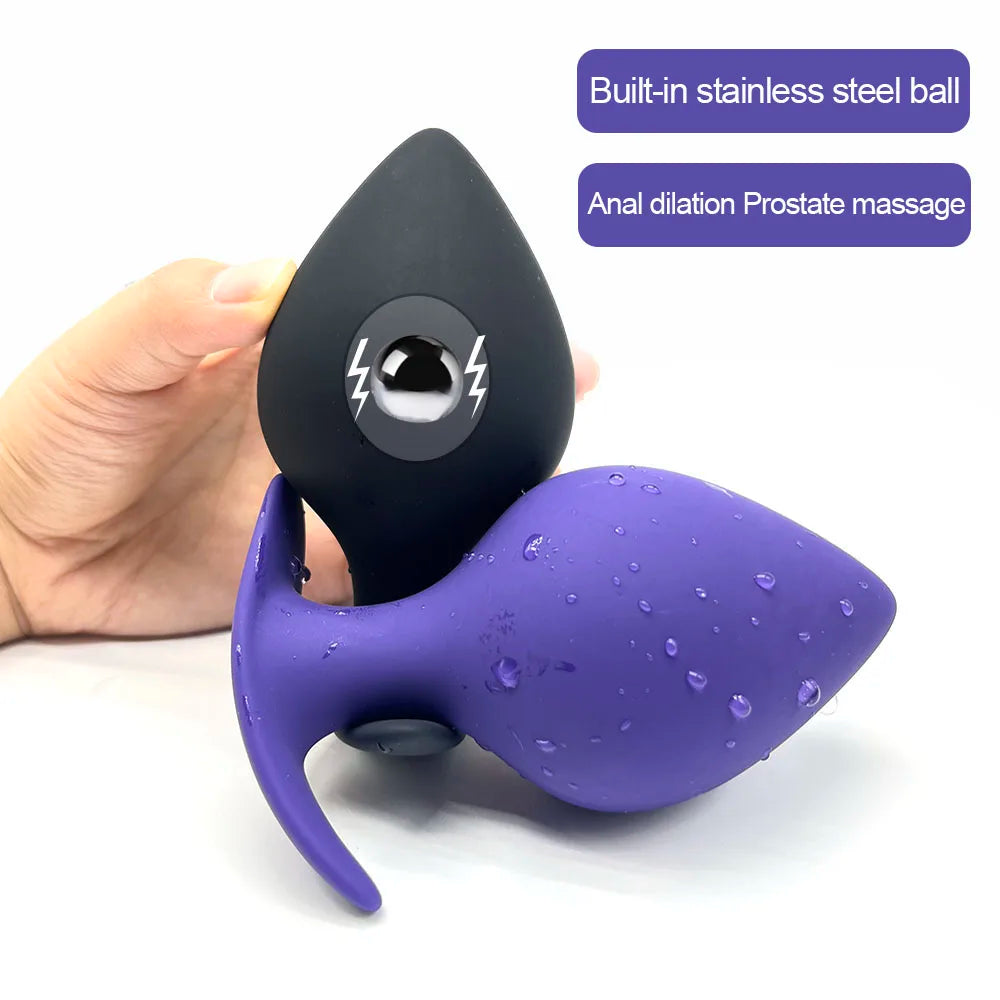 Hard Silicone Anal Training Plug — Progressive 5 Sizes