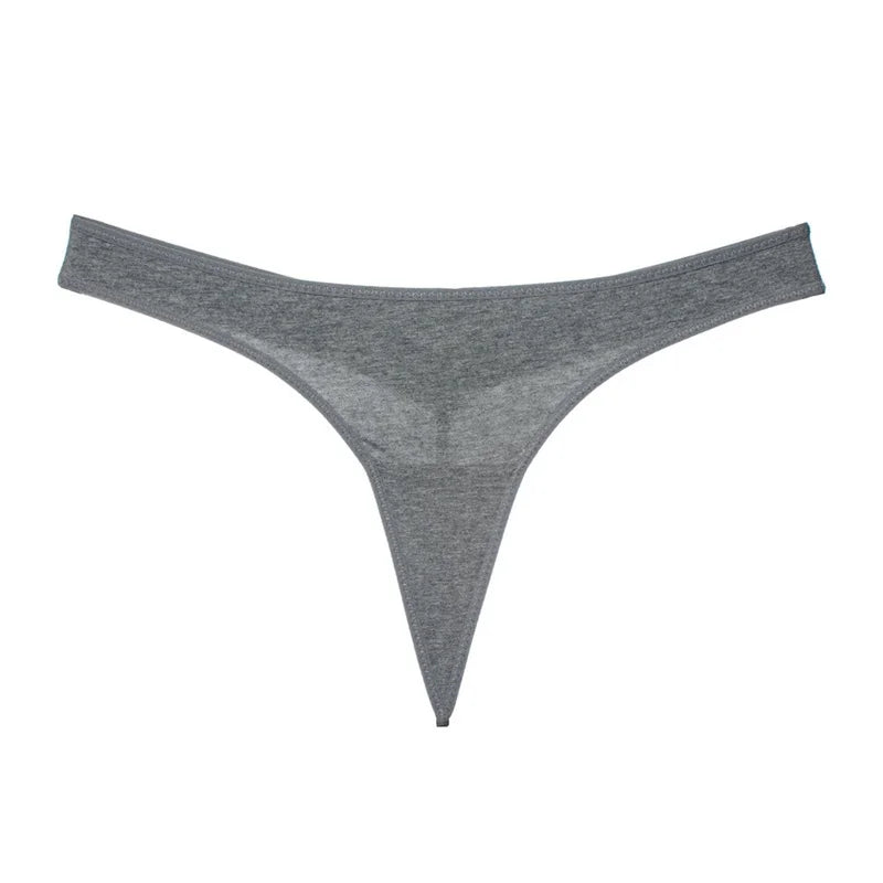 2 Pcs T-back Cotton Thong Underwear for Women Sports Ladies Seamless Panties Low Rise Solid Sexy Tanga