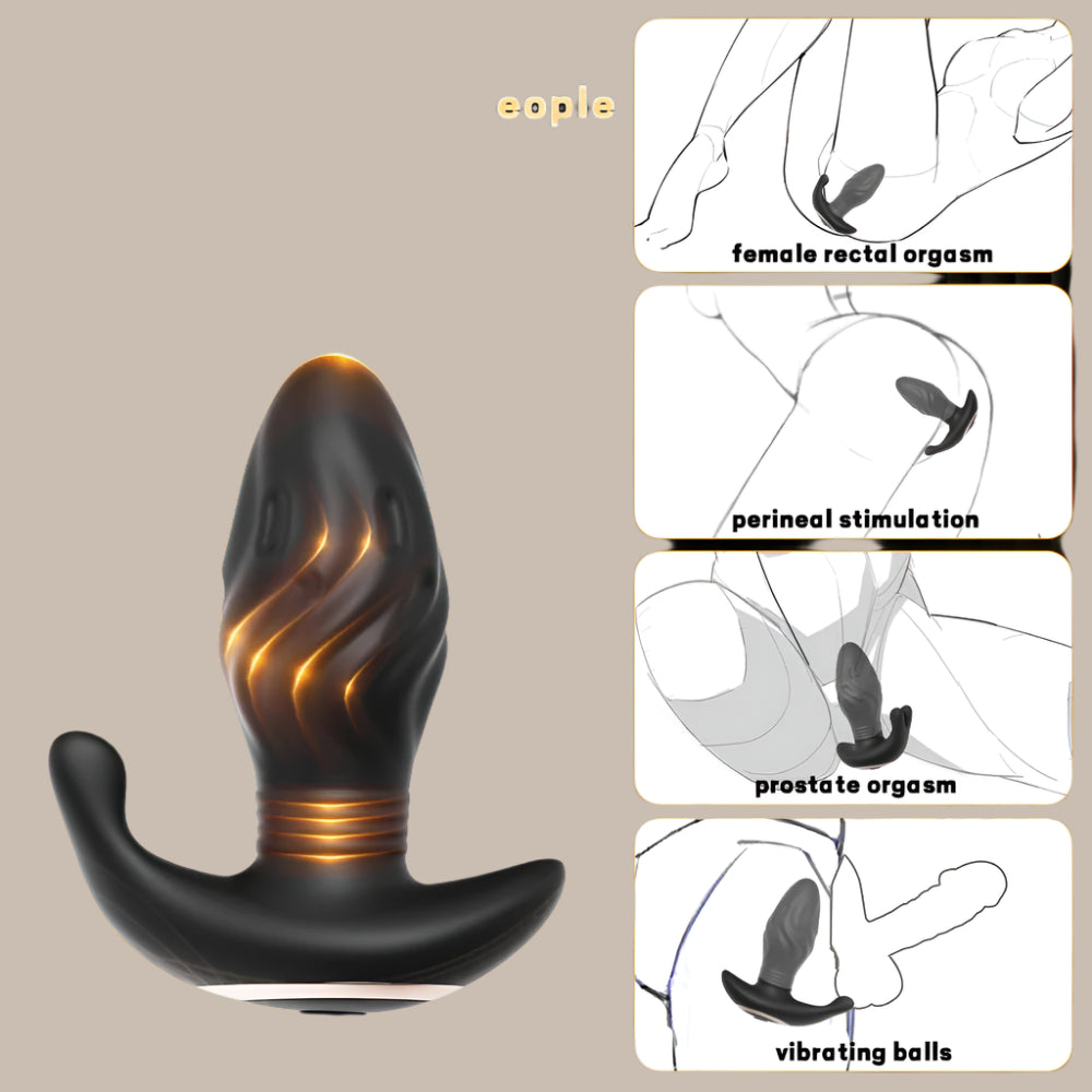 Telescopic Prostate Vibrator — Thrusting Wireless Remote