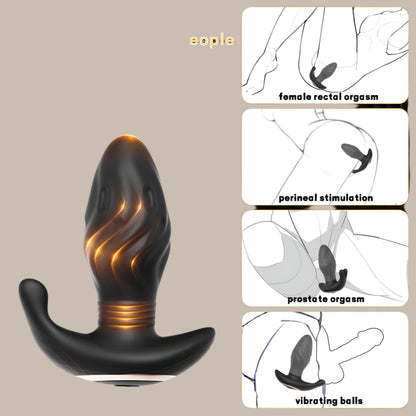 Telescopic Prostate Vibrator — Thrusting Wireless Remote