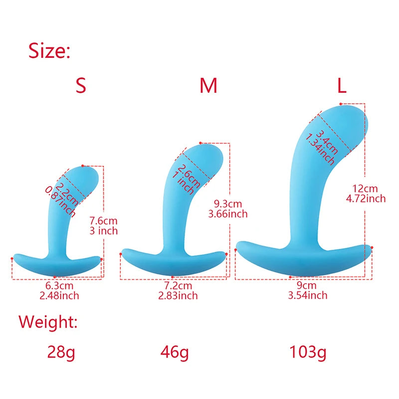 3 Sizes Soft Butt Plug