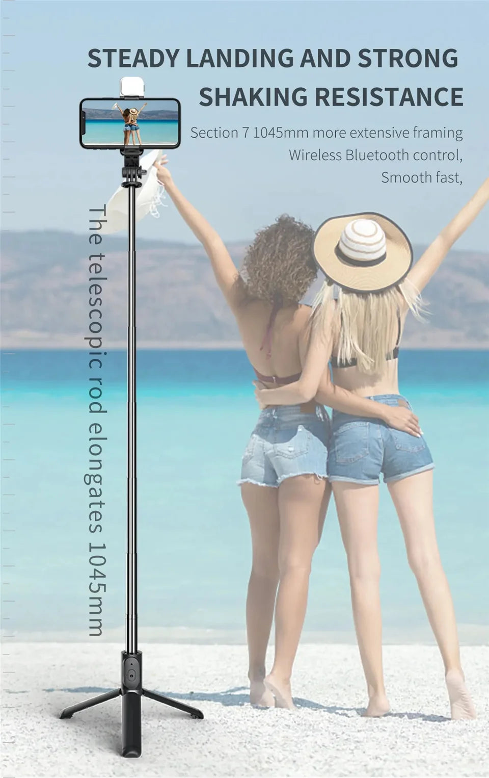 LED Anti-Shake Vlogging Tripod