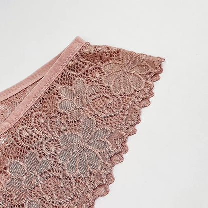 5 PCS/Set Mesh Briefs M-2XL Lace Panties Sexy Transparent Underwear Low Rise Panties Girls Intimates Lingeri