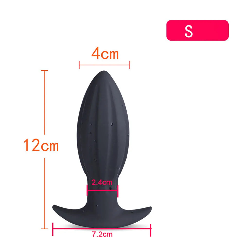 Huge Silicone Anal Plug — Progressive 5 Sizes S to XL
