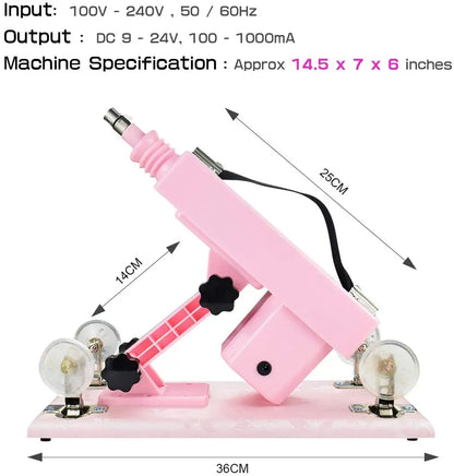 Quiet Auto Sex Machine with 3XLR Attachments