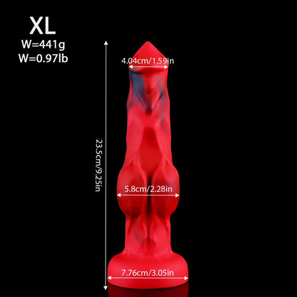 Wolf Dog Monster Fantasy Dildo — Liquid Silicone 4 Sizes