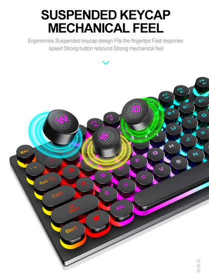 Mechanical-Style Wired Keyboard