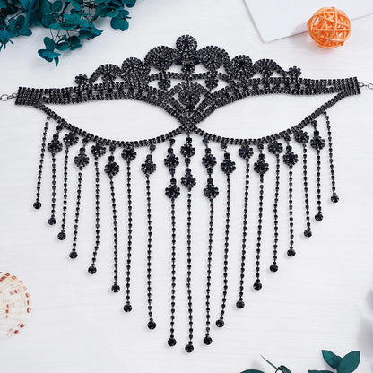 Crystal Tassel Masquerade Headwear Chain