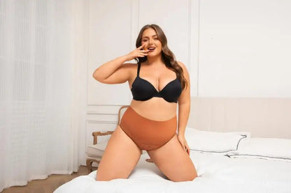 4Pcs/Set Women's Seamless Panties Sexy Solid Color Lace Floral Legging Plus Size High Waist Shapewear Female Soft Cozy Lingerie