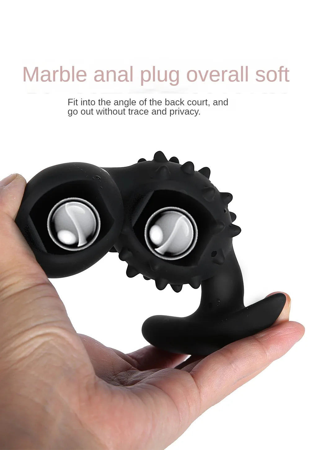 Vibrating Silicone Plug Built In Ball