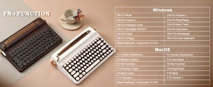 Creme Beige Premium Keyboard Golden