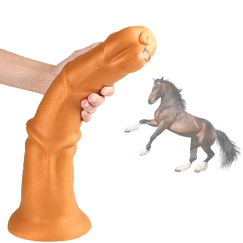 Animal Horse Extra Long Silicone Dildo Insert Anal Vaginal Masturbator Prostate Massage Thick Penis Dick Women 18+ Adult Sex Toy